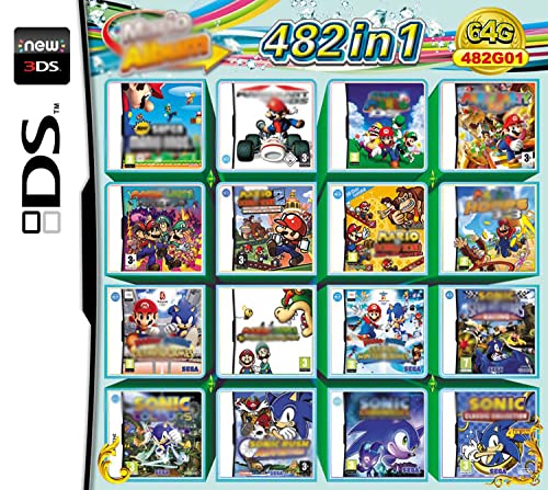 482 in 1 Games DS Game NDS Game Card Super Combo Cartridge for DS NDS NDSL NDSi 3DS 2DS XL