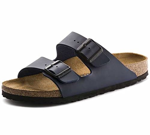 BIRKENSTOCK Arizona, Unisex Pantolette Weite Form, blau(blau), Gr. 45