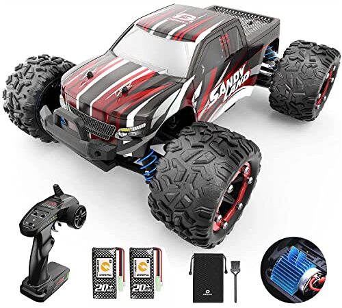 DEERC 9300 Ferngesteuertes Auto für Kinder,1/18 RC Car 4WD mit 40 km/h Hochgeschwindigkeits,2 Akku Lange Laufzeit,2,4 GHz Fernbedienung Geländewagen Outdoor Indoor Fahrzeug für Jungen Erwachsene