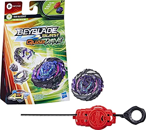 Hasbro Beyblade Burst QuadDrive, Starter Pack mit Kreisel Roar Balkesh B7 (Verteidigung / Endurance und Lance), für Kinder, F3338EU4, one Size