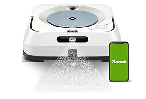 iRobot Braava jet m6 (m6134) App-steuerbarer Wischroboter mit Präzisions-Sprühstrahl, Nasswischen und Trockenfegen, Sprachassistenten-kompatibel, Imprint-Kopplungstechnik, Reinigt nach Objekten