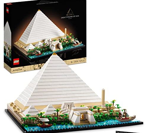 LEGO 21058 Architecture Cheops-Pyramide Bausatz für Erwachsene zum Basteln als kreatives Hobby, Haus und Büro Deko