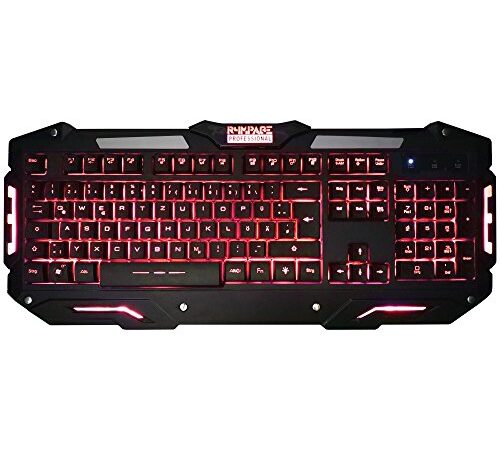 R4MPAGE RP-10100 Professionelle Mechanische USB Gaming Tastatur - 105 Tasten Mechanical Keyboard - mit RGB LED-Hintergrundbeleuchtung