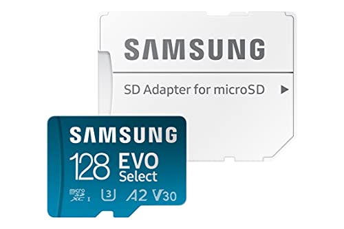 Samsung EVO Select 128GB microSDXC UHS-I U3 130MB/s Full HD & 4K UHD Speicherkarte inkl. SD-Adapter (MB-ME128KA/EU)