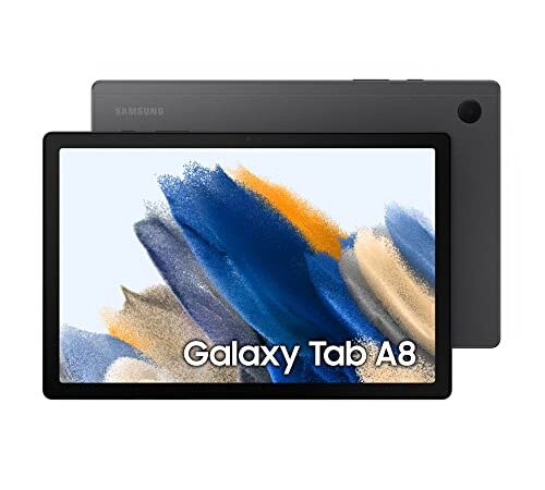 Samsung Galaxy Tab A8, Android Tablet, WiFi, 7.040 mAh Akku, 10,5 Zoll TFT Display, vier Lautsprecher, 32 GB/3 GB RAM, Tablet in Grau