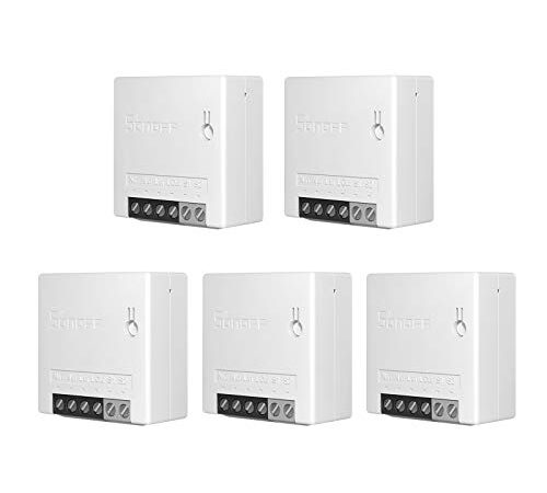 SONOFF Smart lichtschalter, MINI R2 5PCS 2-Wege wifi Intelligenter, Universelles DIY-Modul für Automatisierungslösungen in der intelligenten Haustechnik, 2.4G wifi, APP control, Alexa Supported