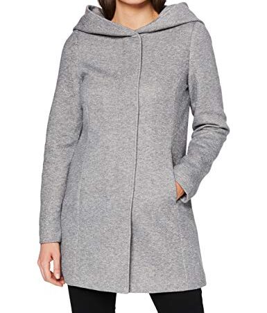 VERO MODA Damen Mantel Verodona 10202688 light grey melange L