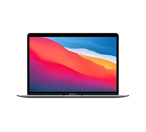 2020 Apple MacBook Air Laptop: Apple M1 Chip, 13" Retina Display, 8 GB RAM, 512 GB SSD Speicher, Beleuchtete Tastatur, FaceTime HD Kamera, Touch ID, Space Grau