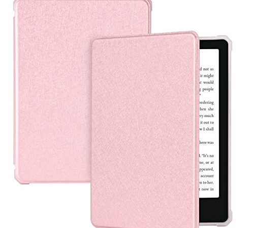 AMZCASE Hülle für 6,8" Kindle Paperwhite 11. Generation 2021, Kindle Paperwhite Signature Edition – Dünnste, leichteste Hülle mit Auto Sleep/Wake, Rosa