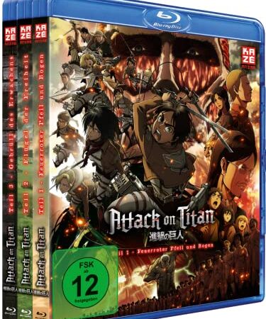 Attack on Titan - Anime Movie - Trilogie - Gesamtausgabe - ohne Schuber [Blu-ray]