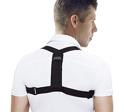 BLACKROLL® POSTURE (XS - L), Haltungstrainer für eine verbesserte Körperhaltung, Rückentrainer zur Stärkung der Muskulatur, Haltungskorrektur am Arbeitsplatz, Schwarz