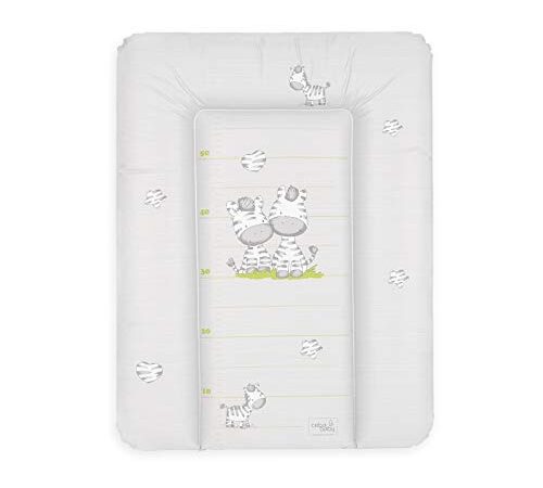 Ceba Baby Wickelauflage Wickelunterlage Wickeltischauflage 70x50 cm Abwaschbar - Grau Zebra 70 x 50 cm