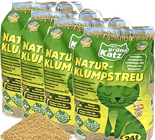 Green Cat / Die Grüne Katz Naturklumpstreu Katzenstreu 4X 24L (96L)