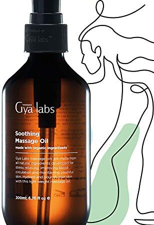 Gya Labs Beruhigendes Massageöl (200 ml) - Natürliche Massage öle für Körper Spa-Muskelentspannung, Linderung von Angstzuständen und Verbesserung der Schlafqualität