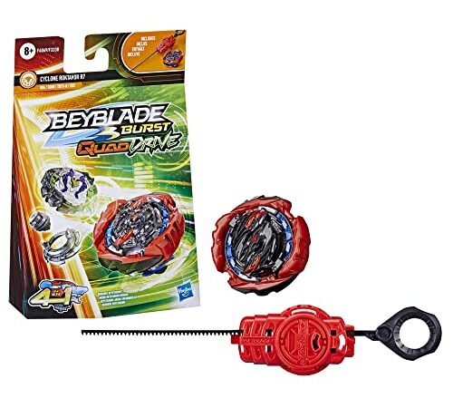 Hasbro Beyblade Burst QuadDrive Cyclone Roktavor R7 Starter Pack − Kreisel mit Starter