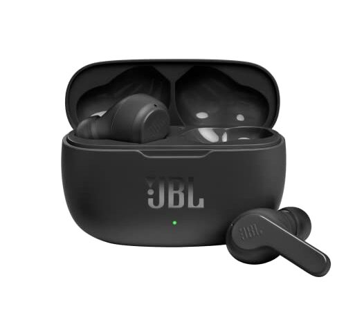 JBL Wave 200 TWS True-Wireless In-Ear Bluetooth-Kopfhörer in Schwarz – Kabellose Ohrhörer mit integriertem Mikrofon – Musik Streaming bis zu 20 Stunden – Inkl. Ladecase