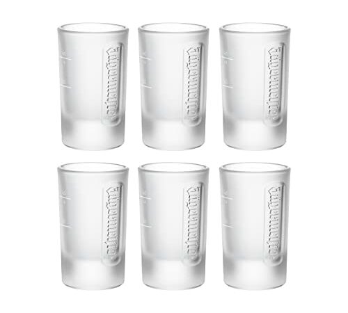 Jägermeister Set 4cl Shotglas, Glas, Transparent, 6 Stück (1er Pack), 6