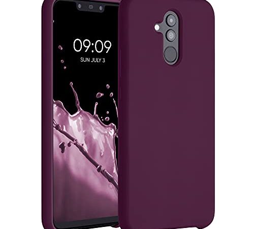 kwmobile Hülle kompatibel mit Huawei Mate 20 Lite - Hülle Silikon gummiert - Handyhülle - Handy Case in Bordeaux Violett