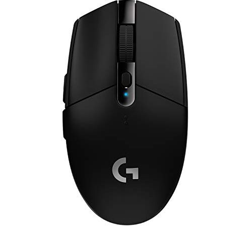 Logitech G305 LIGHTSPEED kabellose Gaming-Maus mit HERO 12K DPI Sensor, Wireless Verbindung, 6 programmierbare Tasten, 250 Stunden Akkulaufzeit, Leichtgewicht, PC/Mac - Schwarz