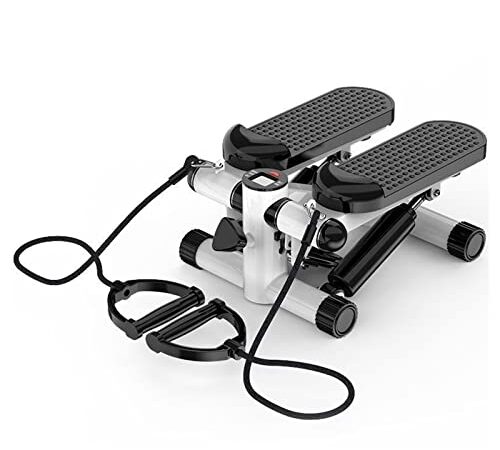 Mini Stepper, 2 in 1 Stepper Heimtrainer Stepper für Zuhause mit Einstellbarem Widerstand, Auf- und Abwärts-Stepper Hometrainer mit LED Display & 2 Expandern, geeignet für Anfänger und Geübte