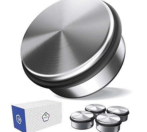 MIUMEE® [4er Set] Türstopper Edelstahl - Rutschfest - 4er Set Premium Tür Stopper - Türstopper Boden massiv - Türhalter - Door Stopper - Turstopper fur Boden - (4er Set)