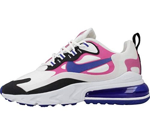 Nike Damen W AIR MAX 270 React Laufschuh, Multicolore Summit White Hyper Blue Cosmic Fuchsia Black, 40.5 EU