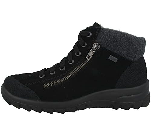 Rieker L7132, Damen Stiefeletten, Schwarz (schwarz/schwarz/anthrazit 01), 40 EU (6.5 UK)