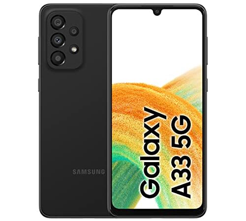 Samsung Galaxy A33 5G Smartphone Dual-SIM Android Smartphone Handy 6 GB RAM 128GB Speicher Awesome Black + 30 Monate Garantie