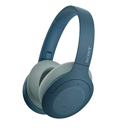 Sony WH-H910N kabellose High-Resolution Kopfhörer (Noise Cancelling, Bluetooth, Quick Attention Modus, bis zu 40 Std. Akkulaufzeit, Headset mit Mikrofon für Telefon & PC/Laptop) blau