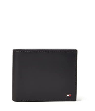 Tommy Hilfiger ETON CC AND COIN POCKET AM0AM00651 Herren Geldbörsen 14x10x2 cm (B x H x T), Schwarz (BLACK 002)