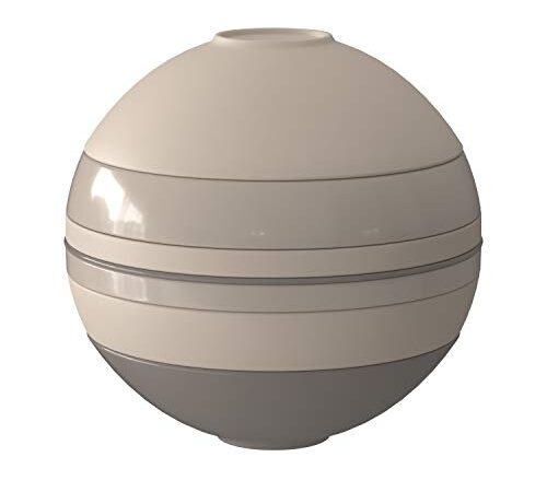 Villeroy & Boch - Iconic La Boule beige, Geschirr-Designobjekt mit aufregender Oberfläche, Premium Porzellan, spülmaschinengeeignet, Beige