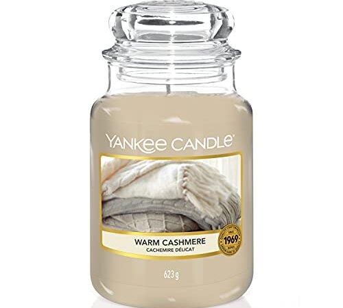 Yankee Candle Duftkerze im Glas (groß) | Warm Cashmere | Brenndauer bis zu 150 Stunden