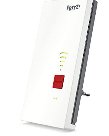 AVM FRITZ!Repeater 2400 International, WLAN Mesh Repeater N+AC, Dual Band, bis zu 1.733 MBit/s (5 GHz) & bis zu 600 MBit/s (2,4 GHz), WLAN-Access Point, 1 Gigabit LAN, WPS, internationale Version