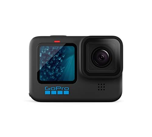 GoPro HERO11 Black - wasserdichte Action-Kamera mit 5,3K60 Ultra HD-Video, 27 MP Fotos, 1/1,9-Zoll-Bildsensor, Live-Streaming, Webcam, Stabilisierung