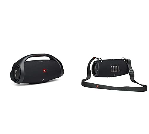 JBL Boombox 2 in Schwarz – Wasserdichter Bluetooth-Lautsprecher & Xtreme 3 Musikbox in Schwarz – Wasserdichter, portabler Stereo Bluetooth Speaker mit integrierter Powerbank – bis zu 15 Stunden