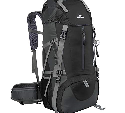 Lukasa Wanderrucksack 50L, Herren Damen 45L+5L Wasserdichter Rucksack Trekkingrucksack Reiserucksack Outdoor Wanderrucksack Mit Regenabdeckung Für Wandern, Bergsteigen und Reisen Sport