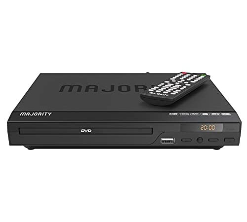 Majority DVD Player für Fernseher mit HDMI, 1080p | Mehrere Verbindungen und mehrere Regionen | USB Wiedergabe mit Fernbedienung | Home DVD Spieler RCA, CD, Video, TV | Nicht Blueray