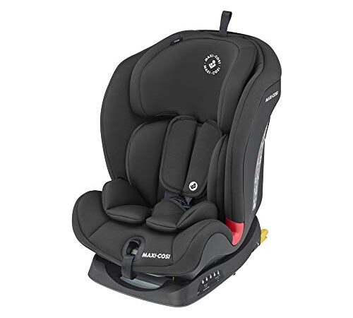 Maxi-Cosi Titan, Mitwachsender Kindersitz mit ISOFIX und Ruheposition, Gruppe 1/2/3 Autositz (9-36 kg), Nutzbar ab ca. 9 Monate bis ca. 12 Jahre, Basic Black (schwarz)