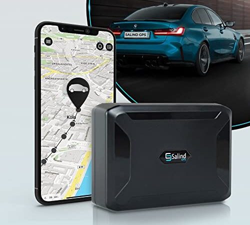 SALIND GPS-Tracker Auto, Motorrad, Fahrzeuge und LKW´s mit Magnet, etwa 40 Tage Akkulaufzeit (bis zu 90 Tage im Standby Modus)