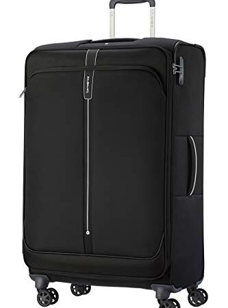 Samsonite Popsoda - Spinner L Erweiterbar Koffer, 78 cm, 105/112.5 L, Schwarz (Black)