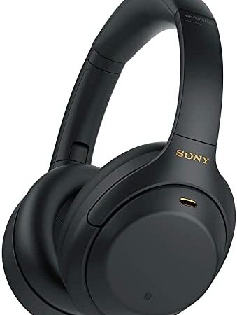 Sony WH-1000XM4 kabellose Bluetooth Noise Cancelling Kopfhörer (30h Akku, Touch Sensor, Headphones Connect App, Schnellladefunktion, optimiert für Amazon Alexa, Headset mit Mikrofon) Schwarz