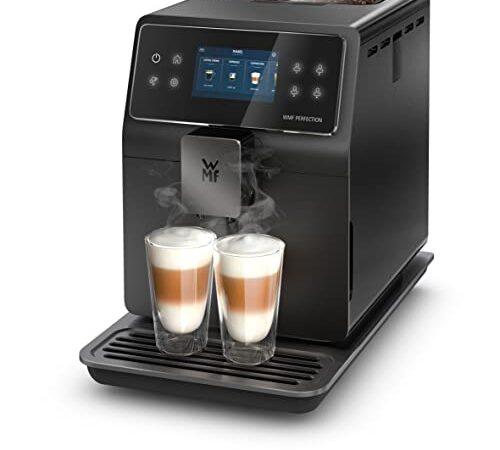 WMF Perfection 740L Kaffeevollautomat mit Milchsystem,15 Getränkespezialitäten, Double Thermoblock, Edelstahl-Mahlwerk, Nutzerprofil Speicherung