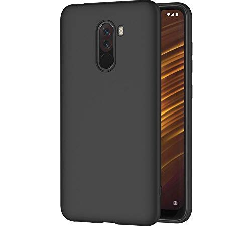 Xiaomi Pocophone F1 Hülle, AICEK Schwarz Silikon Schutzhülle für Xiaomi Pocophone F1 Case TPU Bumper Xiaomi Pocophone F1 Handyhülle (6,18 Zoll)