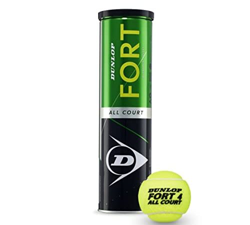 Dunlop Tennisball Fort All Court TS - für Sand, Hartplatz und Rasen (1x4er Dose)