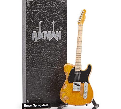 Bruce Springsteen Distressed - 1950er Jahre Mutt Miniatur-Gitarren-Nachbildung, Musik-Geschenk