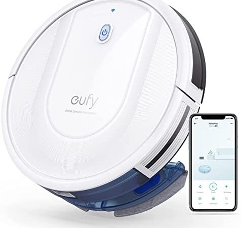 eufy Saugroboter mit Wischfunktion, RoboVac G10 Hybrid, Smart Dynamic Navigation, 2-in-1 Sauger & Wischmopp Roboterstaubsauger, 2000Pa Saugkraft, Selbstaufladend(Weiß)(Generalüberholt)