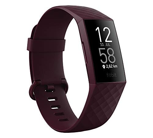 Fitness-Tracker Fitbit Charge 4 mit GPS, Schwimmtracking & bis zu 7 Tage Akkulaufzeit, Palisander, 1er Pack