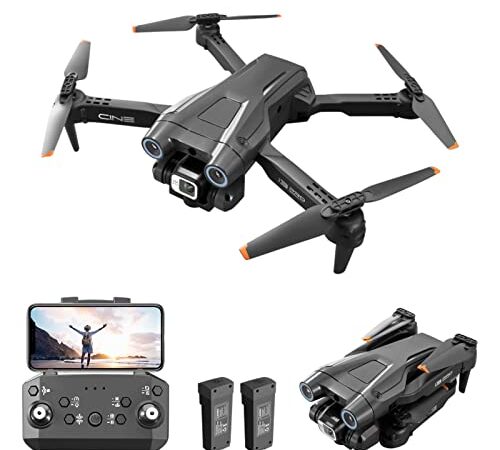 I3 PRO Drohne mit Kamera HD 1080P, FPV WiFi Live Übertragung Drohne für Kinder Anfänger, Höhenhaltung, One Key Landing, Optical Flow Hover, Headless Modus, 3D-Flips, Hindernisvermeidung, 2 Batterien