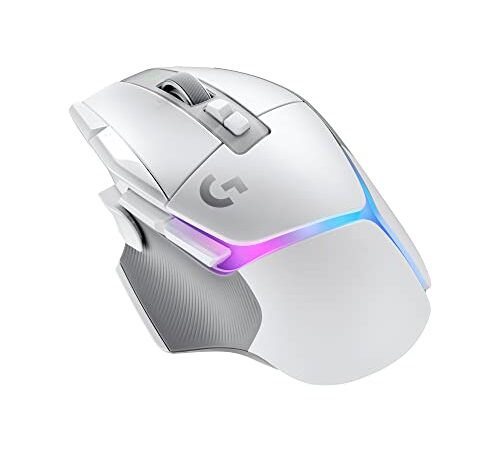 Logitech G G502 X PLUS LIGHTSPEED Kabellose RGB-Gaming-Maus - Optische Maus mit LIGHTFORCE Hybridschaltern, LIGHTSYNC RGB, HERO 25K Gaming-Sensor, Kompatibel mit PC - macOS/Windows - Weiß