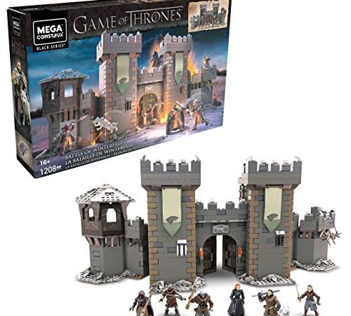 Mega Construx GMN75 - Probuilder Game of Thrones Die Schlacht um Winterfell, enthält 6 originalgetreue Mikro-Actionfiguren mit 12 Bewegungspunkten, Spielzeug ab 16 Jahren